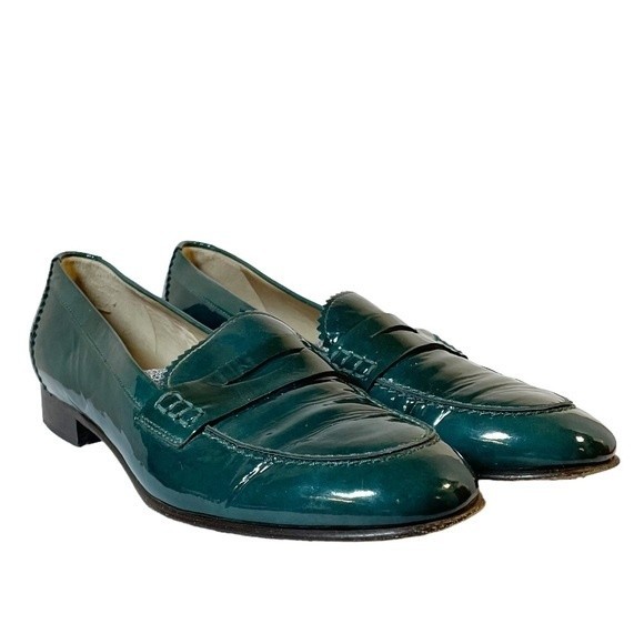 J. Crew Green Patent Leather Loafers - Picture 5 of 11